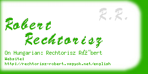 robert rechtorisz business card